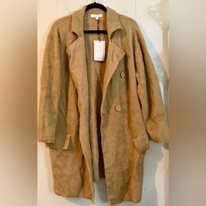 Klesis Tan Soft Cozy Tan Jacket Coat NWT, Size S/M